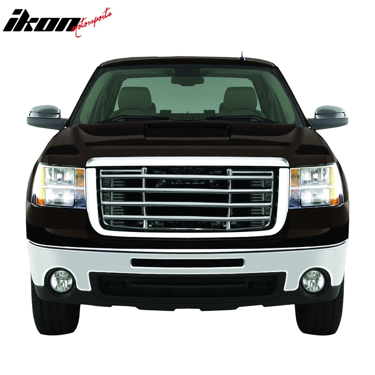 2007-2010 GMC Sierra 2500 HD Chrome Front Bumper Insert Grille ABS