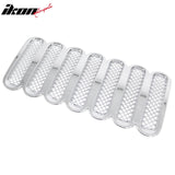 2007-2017 Jeep Wrangler & 18 Wrangler JK Front Grille Chrome ABS Mesh Style