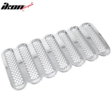 2007-2017 Jeep Wrangler & 18 Wrangler JK Front Grille Chrome ABS Mesh Style