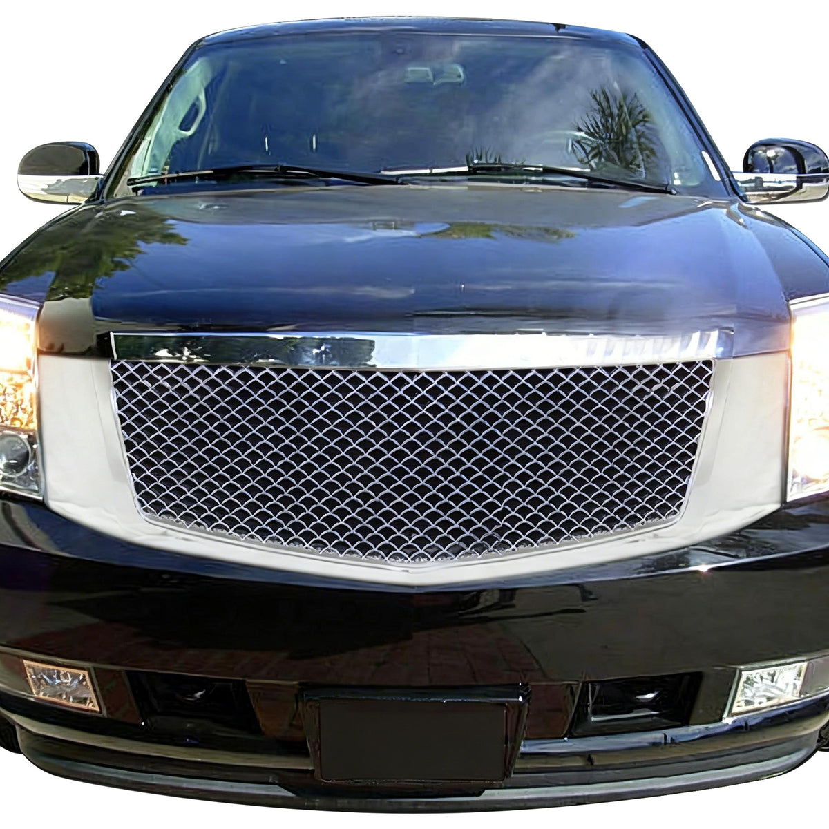 2007-2014 Cadillac Escalade Mesh Style Front Bumper Grille Chrome ABS
