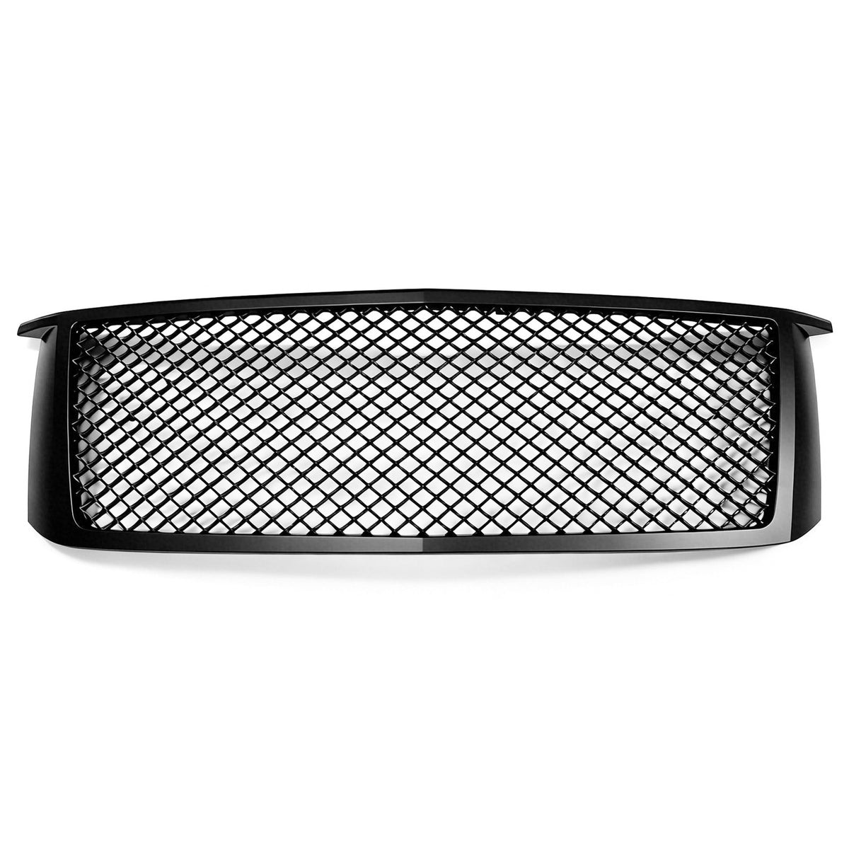 2015-2020 Chevrolet Tahoe & Suburban Front Bumper Hood Upper Grille Replacement Black ABS Plastic Mesh Style