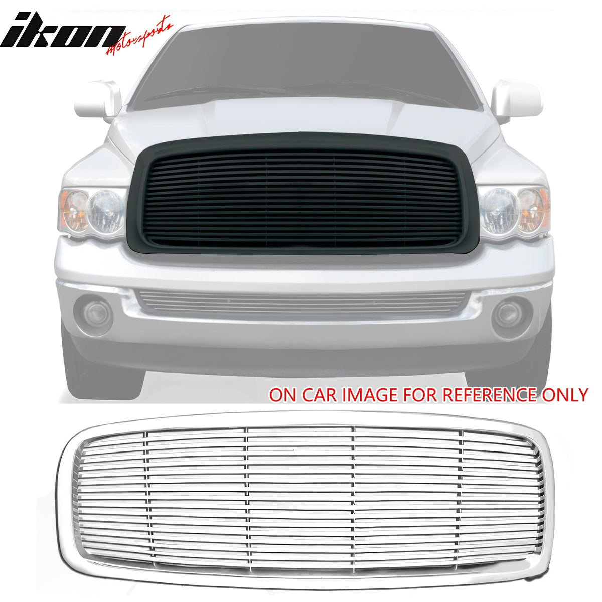2002-2005 Ram 1500/2500/3500 Horizontal Billet Style Grille Chrome