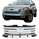 2007-2010 Ford Edge Horizontal Bar W/Mesh Style Chrome Front Grille