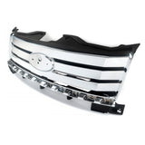 2007-2010 Ford Edge Horizontal Bar W/Mesh Style Chrome Front Grille