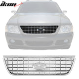 2002-2005 Ford Explorer OE Style Front Bumper Upper Grille Chrome ABS