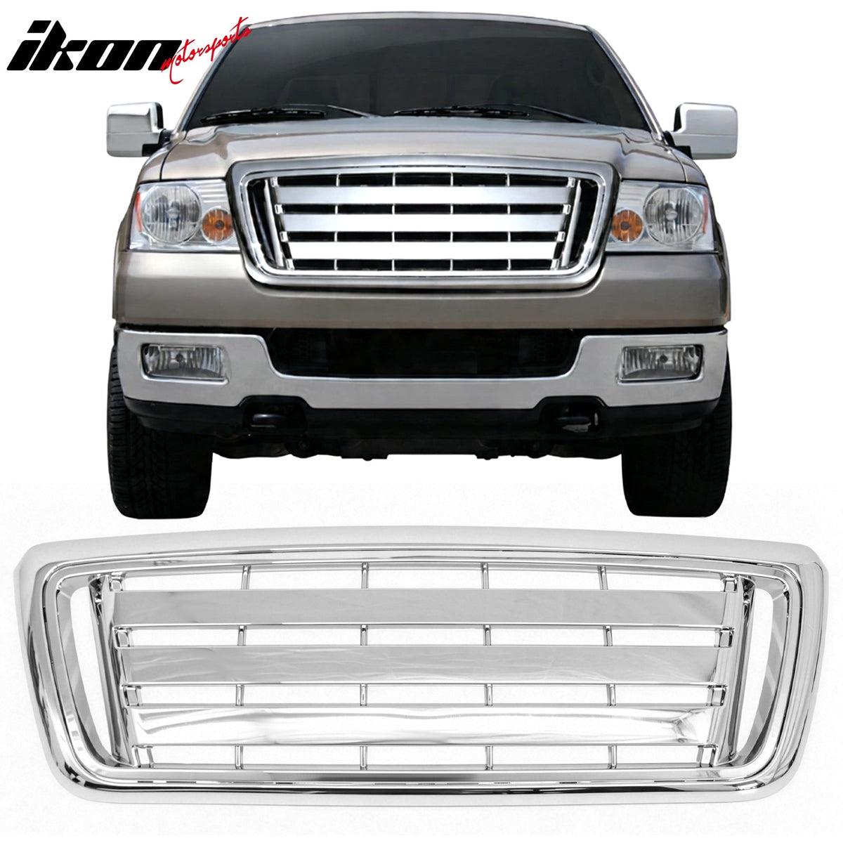 2004-2008 Ford F-150 OE 2009 F150 Style Chrome Front Upper Grille ABS