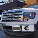 2009-2014 Ford F-150 Chrome Front Bumper Hood Upper Insert Grille ABS