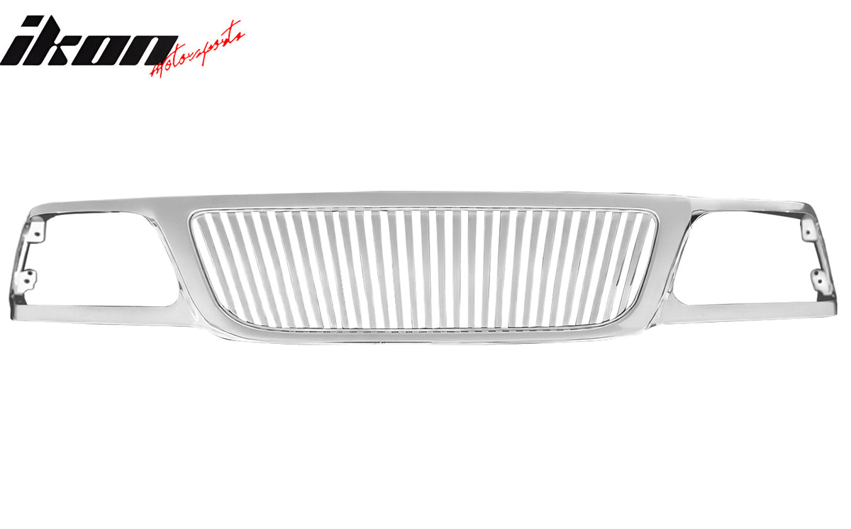 1999-2003 Ford F-150 Vertical Style Chrome Front Upper Grille ABS