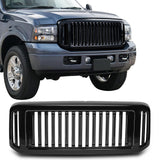 2008-2010 Ford F-250 Super Duty Vertical Bar Gloss Black Front Grille