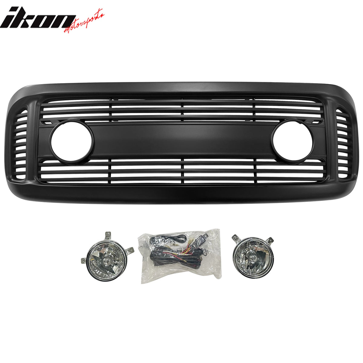 1999-2004 Ford F-250 Super Duty Billet Style Black Front Upper Grille