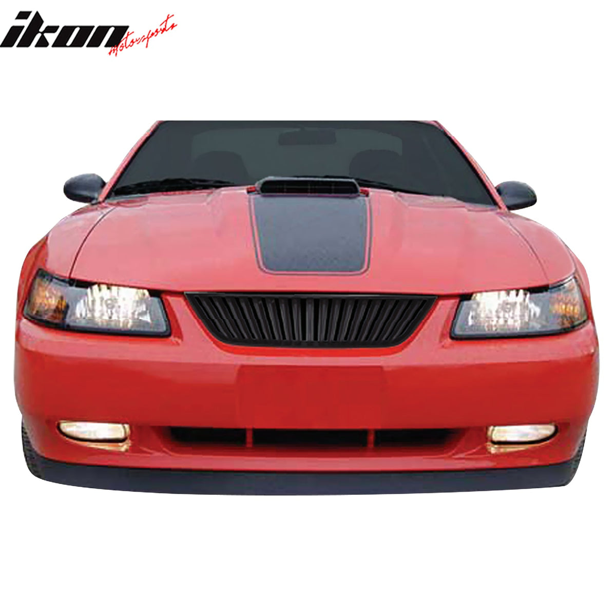 1999-2004 Ford Mustang Billet Style Black Front Upper Mesh Grille ABS