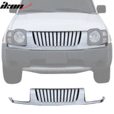 2002-2004 Nissan Xterra Vertical Style Chrome Front Upper Grille ABS