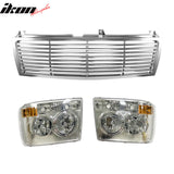 1999-2002 Silverado Range Rover Style Front Upper Grille W/Headlights