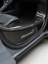 McLaren 720S 750S Dry Carbon Fiber Door Sill Trims Polished Finish Pair