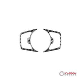 Real Carbon Fiber Headlight Switch Trim Overlay for Mustang 2015-2023