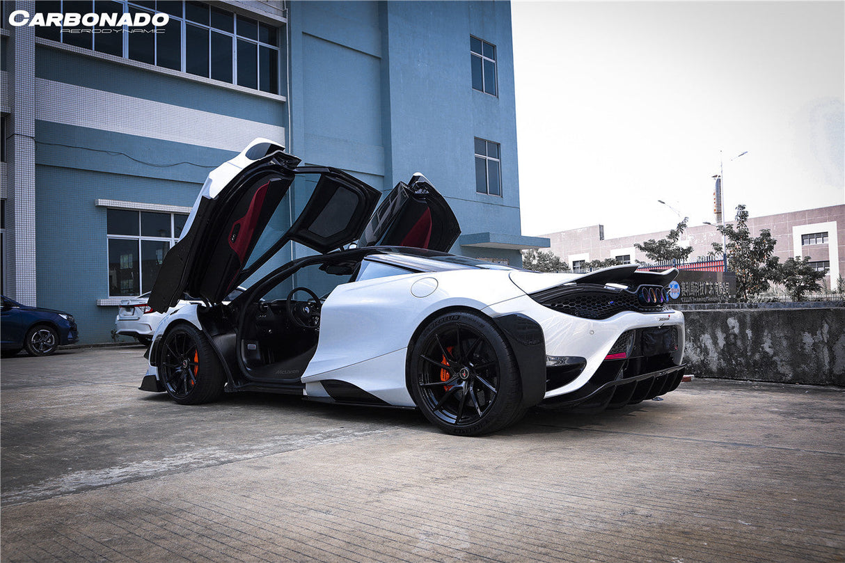 2017-2026 McLaren Dry Part Carbon Fiber Side Skirts Carbonado (765LT) Fits: 720S Spider and Coupe, 750s Spider and Coupe