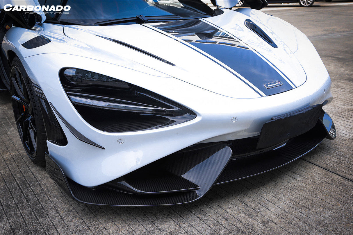2017-2022 McLaren 720S 765LT-Style Dry Part Carbon Fiber Front Bumper