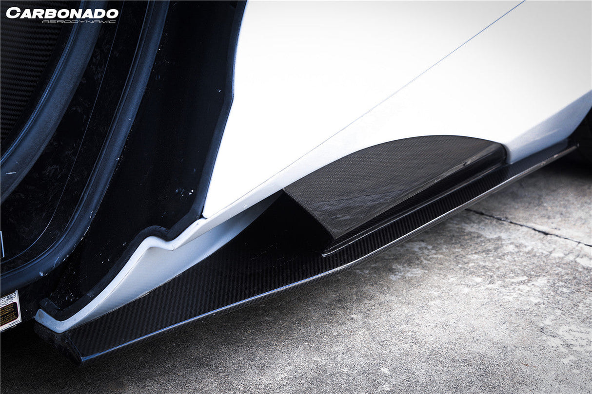 2017-2026 McLaren Dry Part Carbon Fiber Side Skirts Carbonado (765LT) Fits: 720S Spider and Coupe, 750s Spider and Coupe