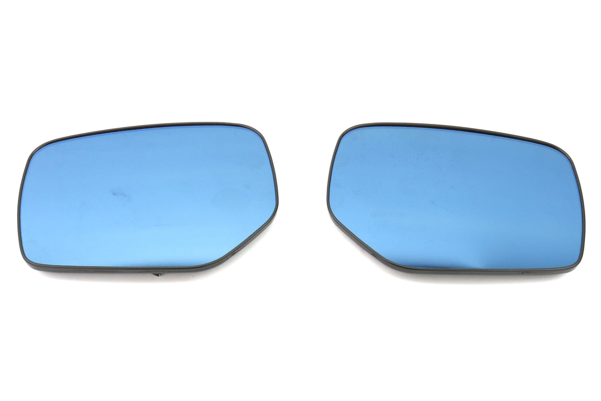 OLM Wide Angle Convex Mirrors (With Turn Signals/Defrosters) - Blue - 2015-2021 Subaru WRX / STI / 2015-2017 Crosstrek