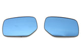 OLM Wide Angle Convex Mirrors (With Turn Signals/Defrosters) - Blue - 2015-2021 Subaru WRX / STI / 2015-2017 Crosstrek