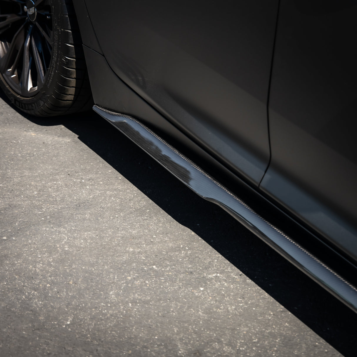 2022-2026 Cadillac CT5-V Blackwing Type-ST Gloss Carbon Fiber Side Rocker Panel Extensions