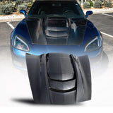 2005-2013 Corvette C6 Carbon Fiber ZR1-Style Double-Sided Vented Hood