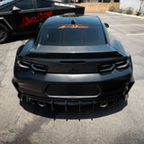 2016-2024 Camaro Type-X Double Sided Gloss Carbon Fiber Trunk W/ Integrated Spoiler