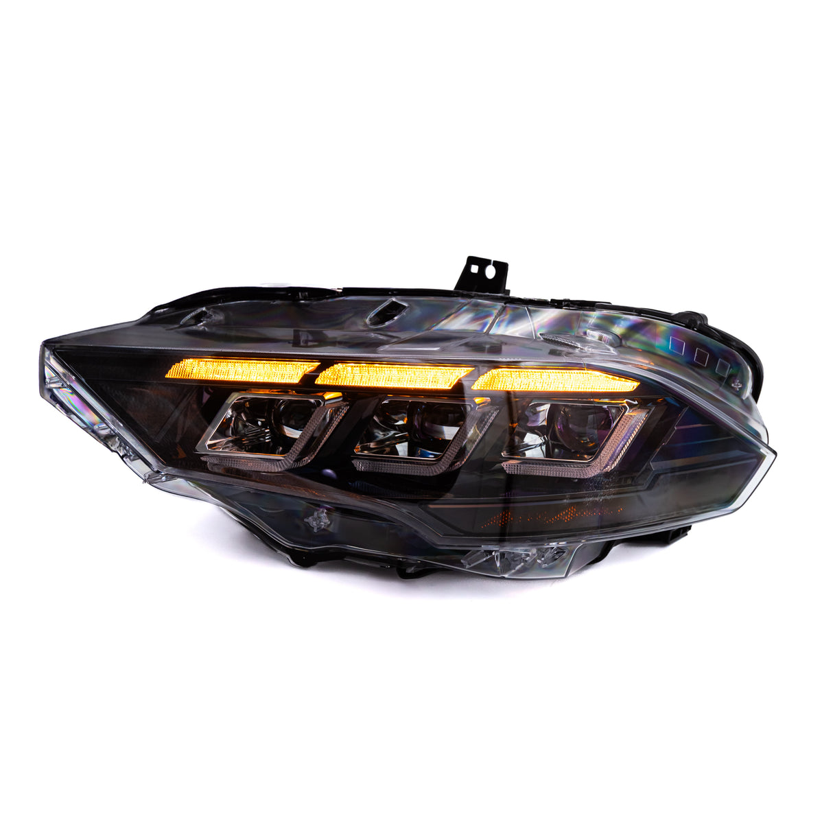 2018-2023 Ford Mustang Projector Headlights S650 Style LED Amber Sequential Turn Signals