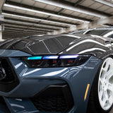 2024+ Ford Mustang S650 RGB Headlights With Gloss Black Housing (Pair)