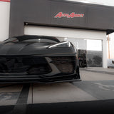 2020-2024 Corvette C8 Stingray Evo Style Front Lower Chin Splitter Gloss Black