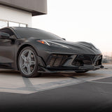 2020-2024 Corvette C8 Stingray Evo Style Front Lower Chin Splitter Gloss Black