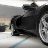 2020-2024 Corvette C8 Stingray Evo Style Side Skirts Gloss Black Pair