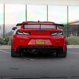 2016-2025 Chevy Camaro Evo Style Shark Fins Rear Diffuser Quad/Single Tips SS/RS/LT & ZL1 w/ Smoke Reflectors