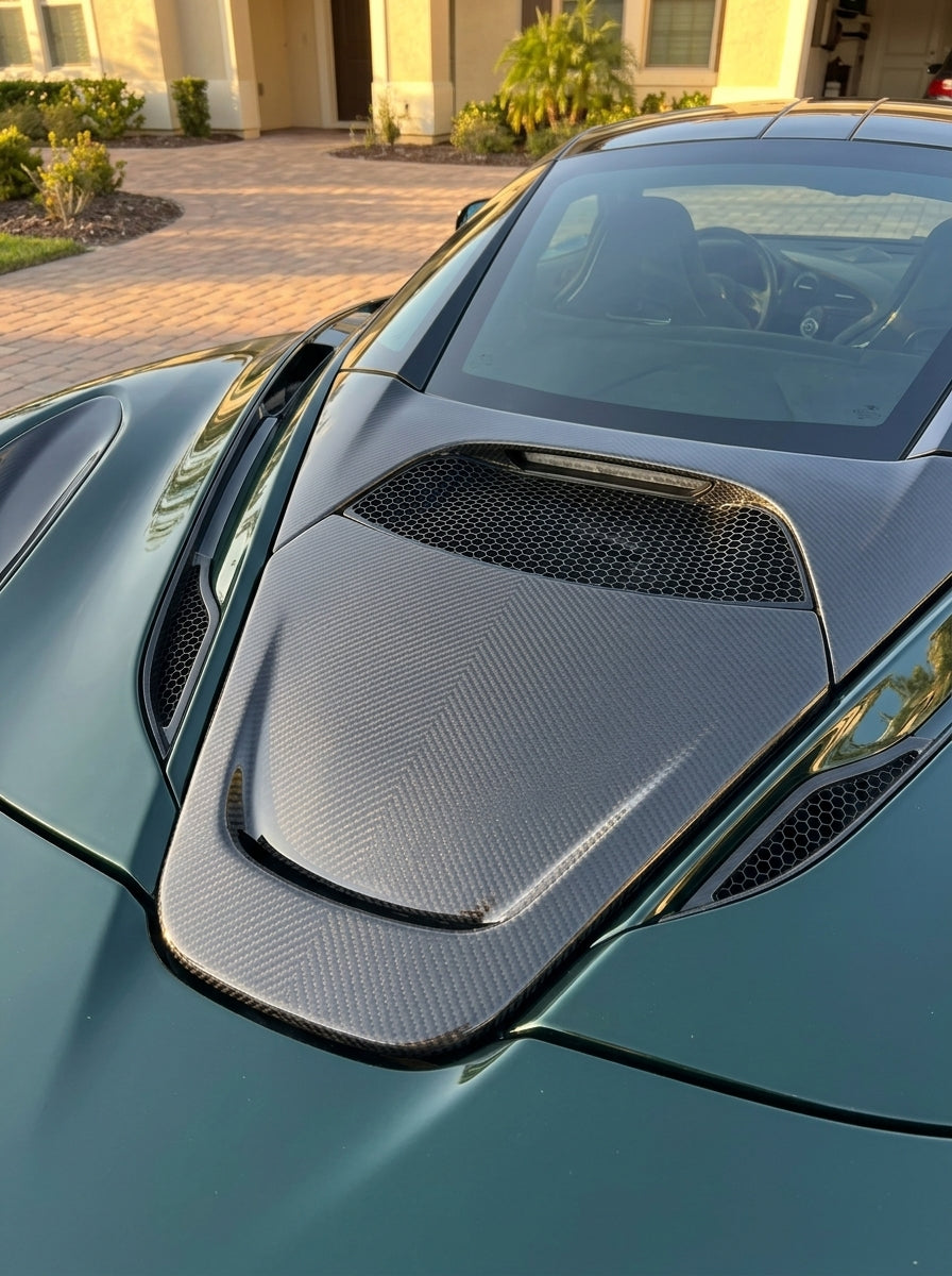 McLaren 720S Spider Dry Carbon Fiber Rear Engine Cover 2017 - 2019