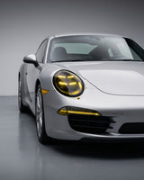 Porsche 991 911 Matrix LED Headlight Assembly with Dual DRL (Yellow / Smoke Base) 2013 - 2018 (Upgrade to 2025 911 Style / Replaces 99163113512)