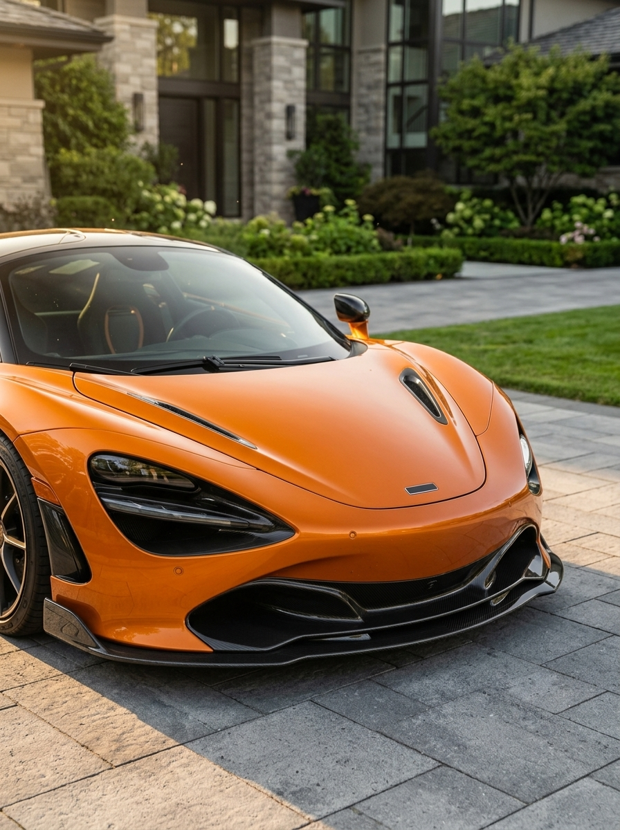 McLaren 720S Spider Dry Carbon Fiber Front Lip Splitter OEM Style 2017 - 2019