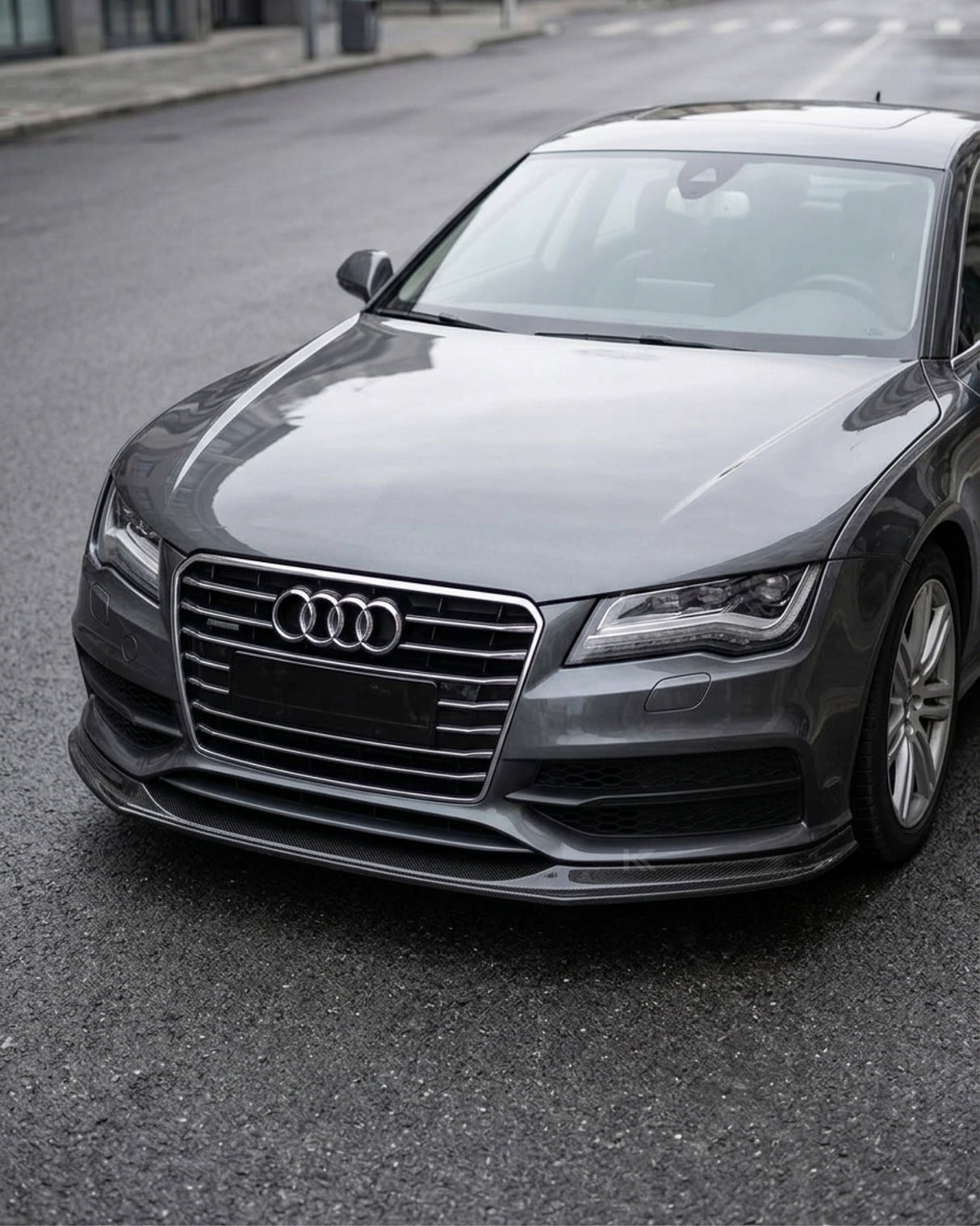 2012–2014 Audi A7 S-Line C7 Sportback Front Bumper Splitter – Carbon Fiber