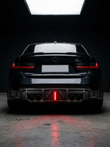 BMW 3 Series G80 M3 G82 G83 M4 Carbon Fiber Rear Diffuser with LED Lights (2019 - 2024)