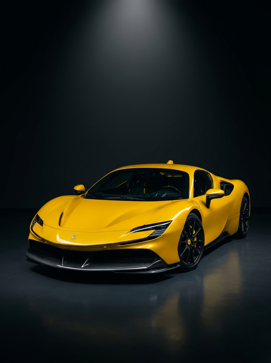 2019+ Ferrari SF90 OEM Style Bolt-On Front Bumper - Dry Carbon Fiber