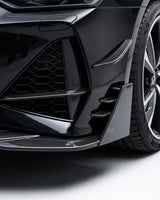 2020–2021 Audi RS7 C8 Sportback Front Bumper Diffuser Lip Set – Pre-Preg Dry Carbon Fiber