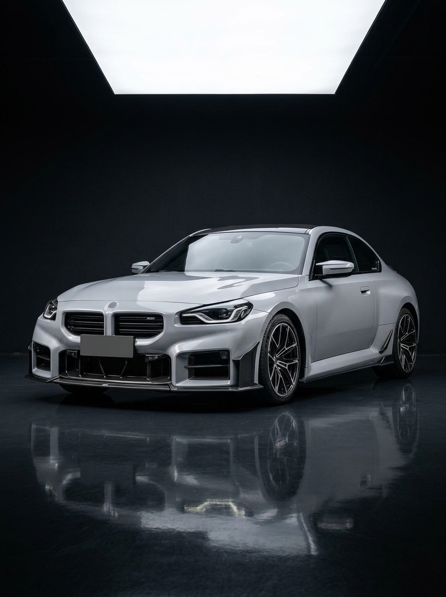 BMW 2 Series G87 M2 Carbon Fiber Front Bumper Center Lower Grille Kit (2023+)