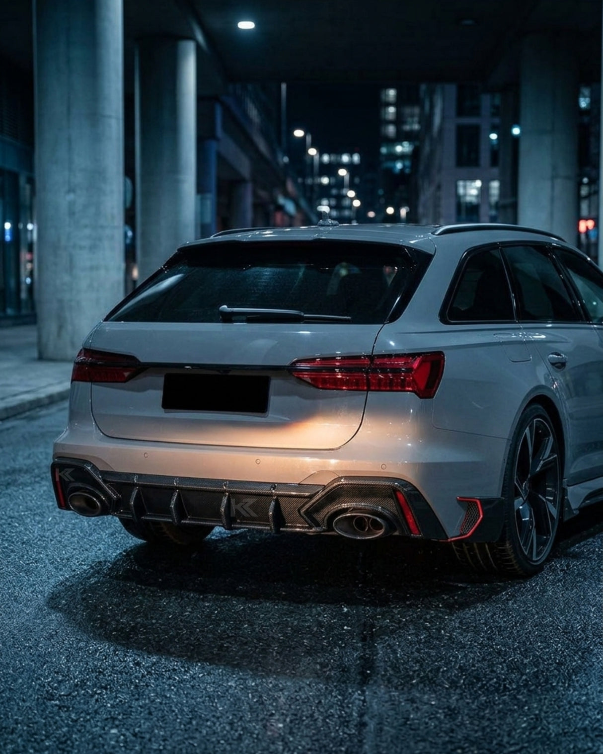 2019–2021 Audi RS6 / A6 C8 Avant Wagon Rear Bumper Diffuser – Dry Carbon Fiber