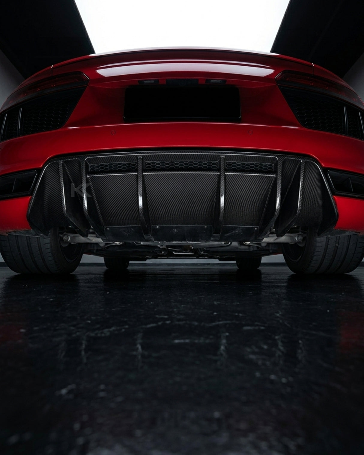 2016–2018 Audi R8 V10 & V10 Plus Coupe Custom Style Rear Bumper Lip Diffuser – Dry Carbon Fiber