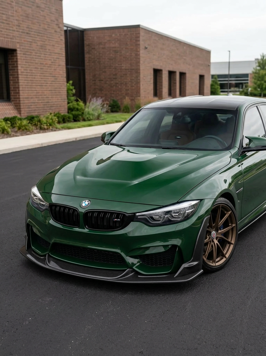 BMW 3 Series F80 M3 F82 F83 M4 Laptor Style Carbon Fiber Front Lip (2015 - 2021)
