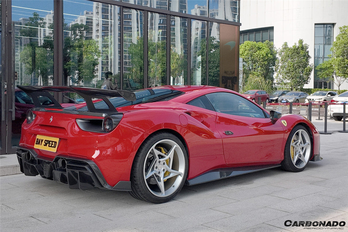 2015-2020 Ferrari 488 GTB Spier OE Style Carbon Fiber Side Skirts