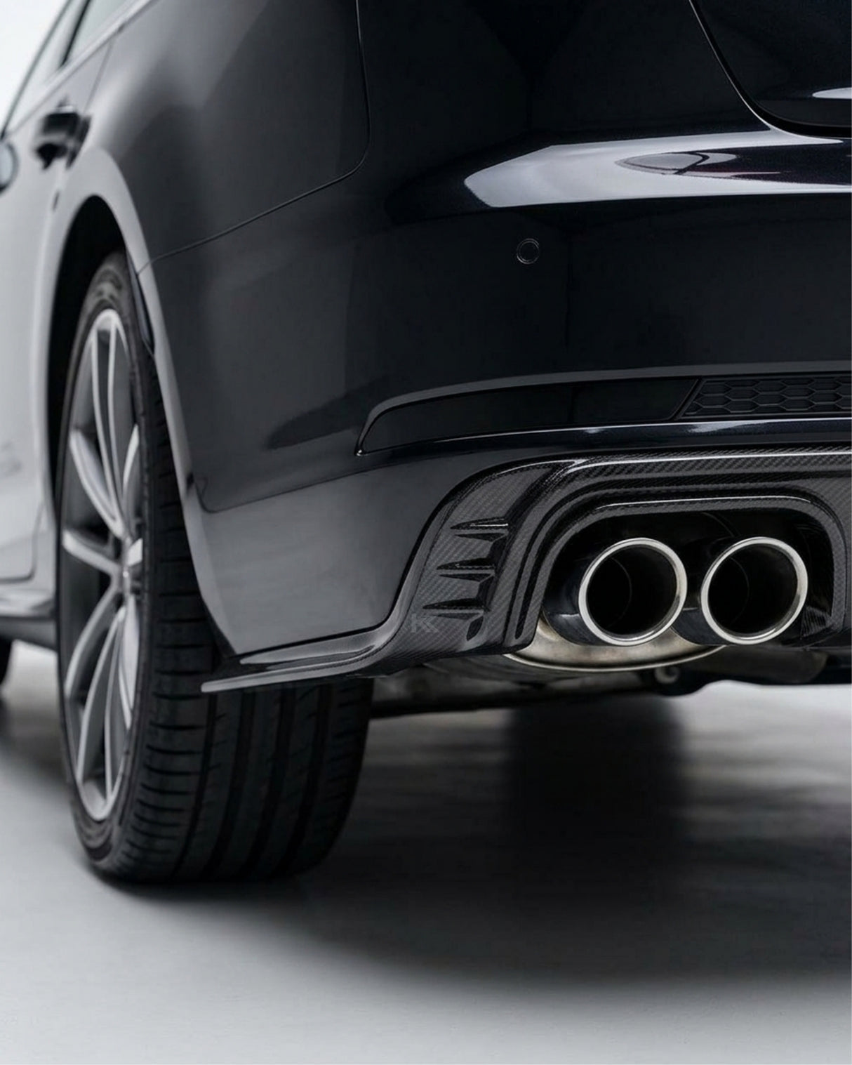 2017–2019 Audi A4 S-Line / S4 B9 Sedan Sport Rear Bumper Lip – Carbon Fiber