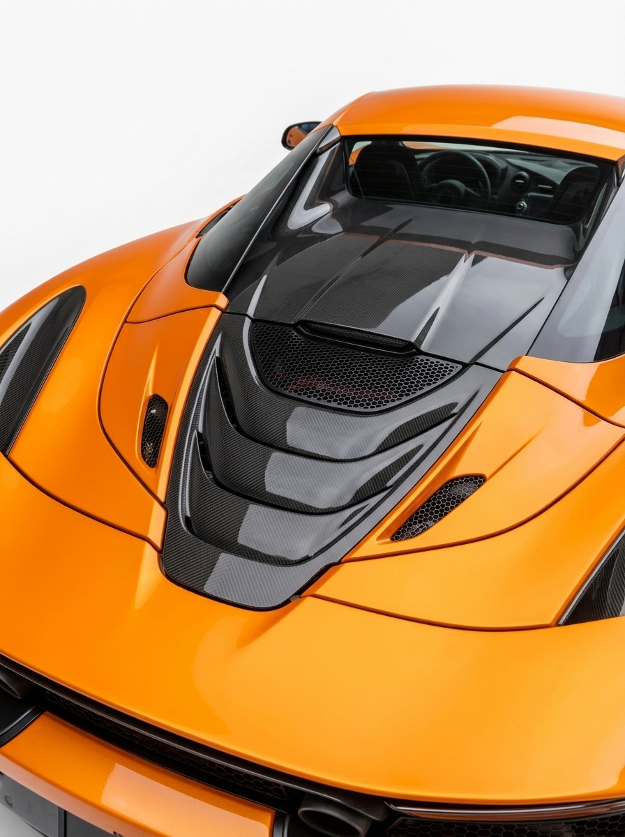 McLaren 720S Spider Dry Carbon Fiber Engine Cover Screw-On 2017 - 2019