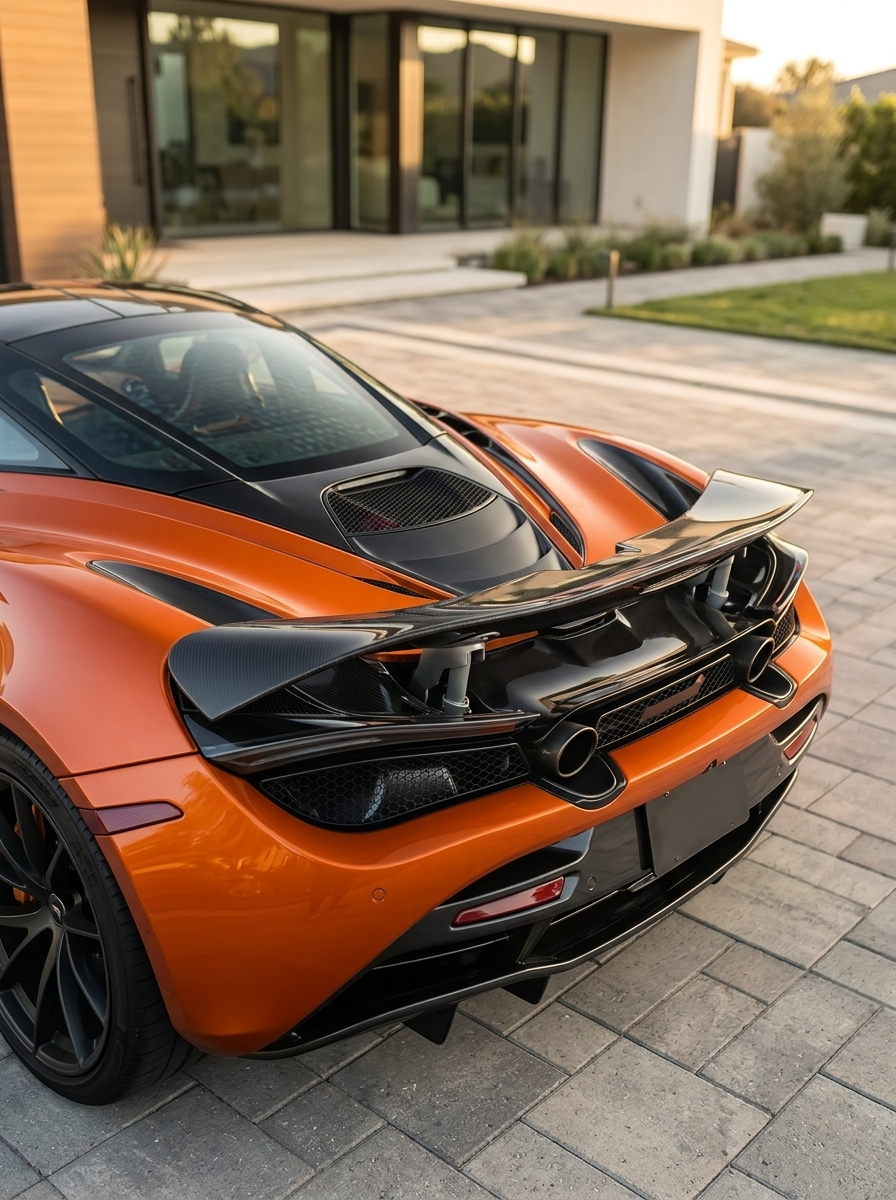 McLaren 720S Spider Dry Carbon Fiber Rear Wing OEM Style 2017 - 2019