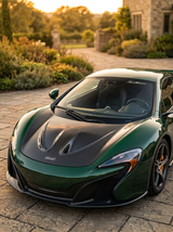 McLaren 650S P1 Style Bolt-On Hood Bonnet - Dry Carbon Fiber