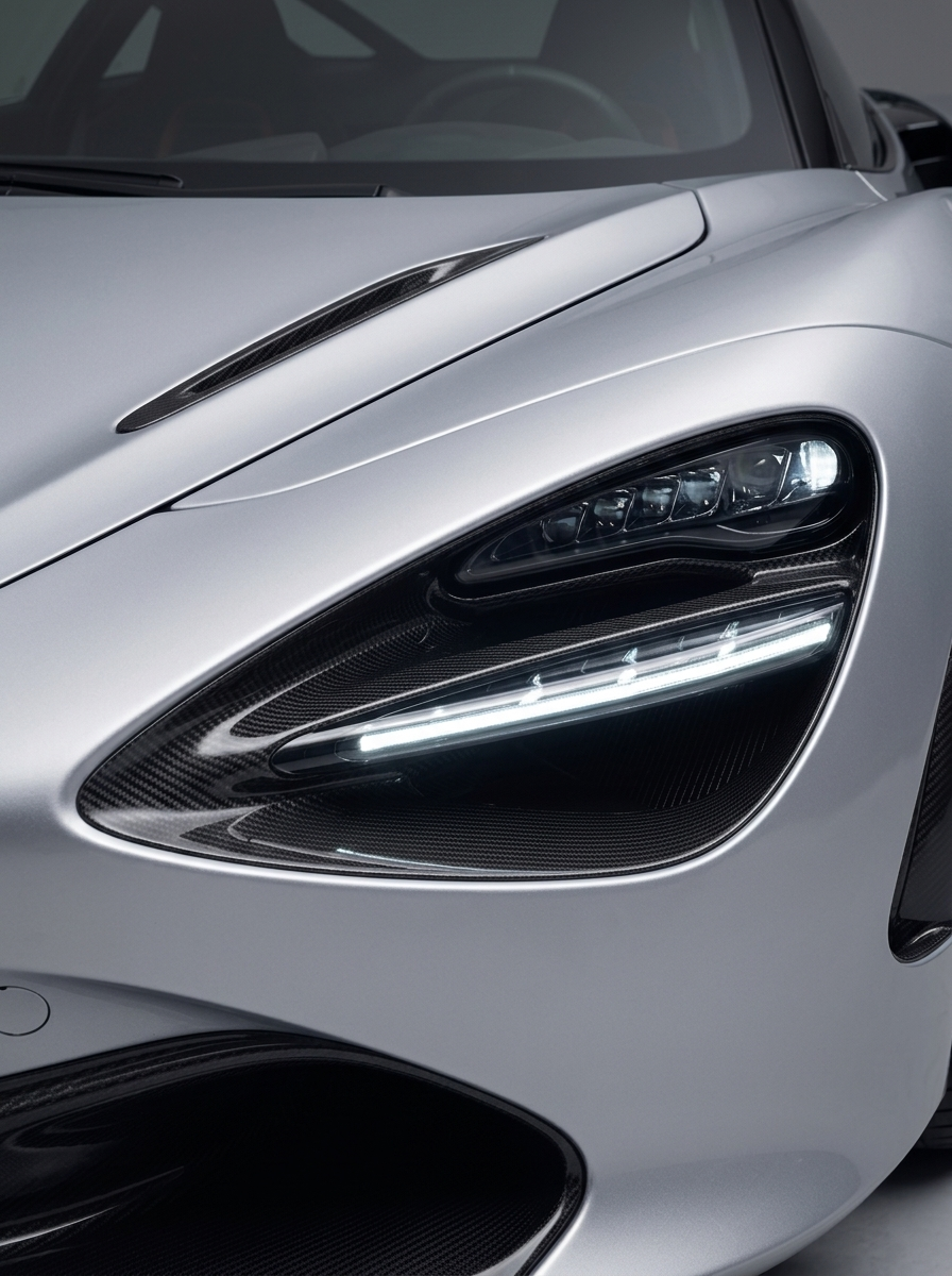 McLaren 720S Spider Dry Carbon Fiber Headlight Bezel Trim 2017 - 2019 Pair